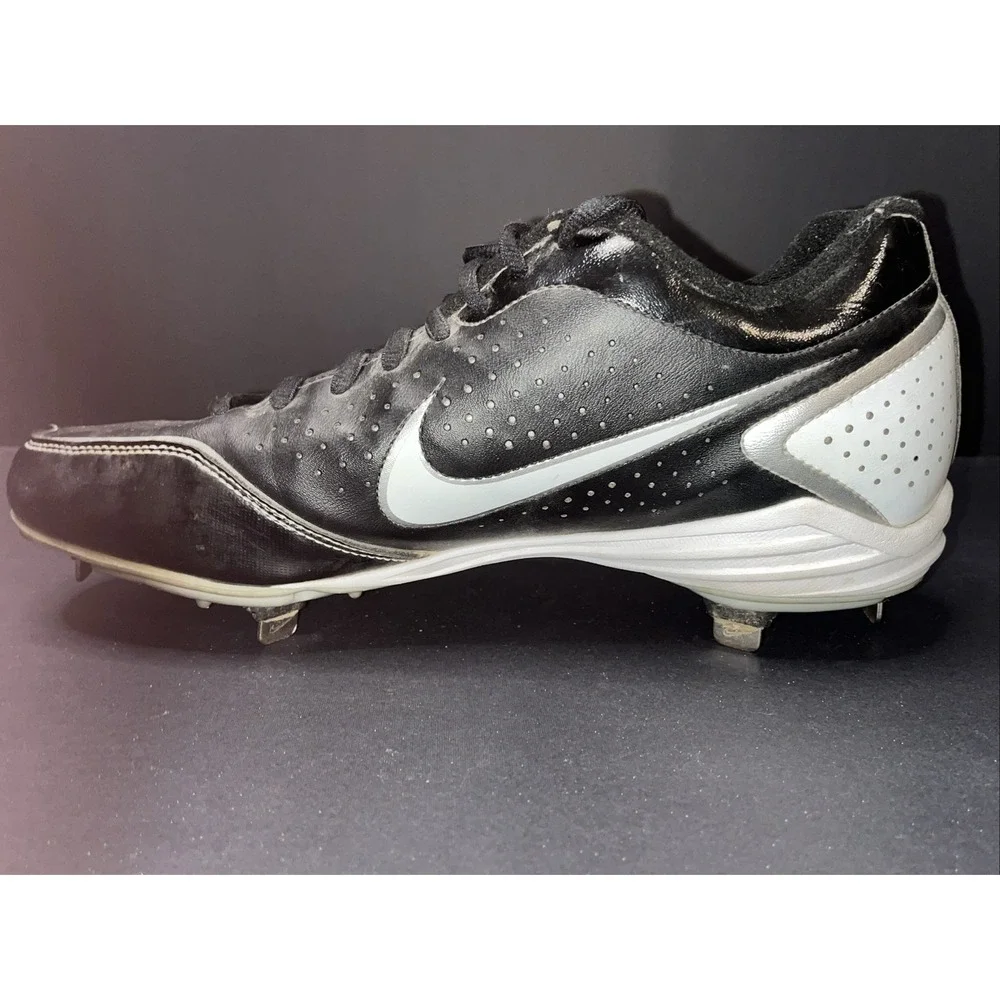 Nike Gamer Conversion Men's 10.5 US 469728-011 Black White Baseball Cleat Shoes